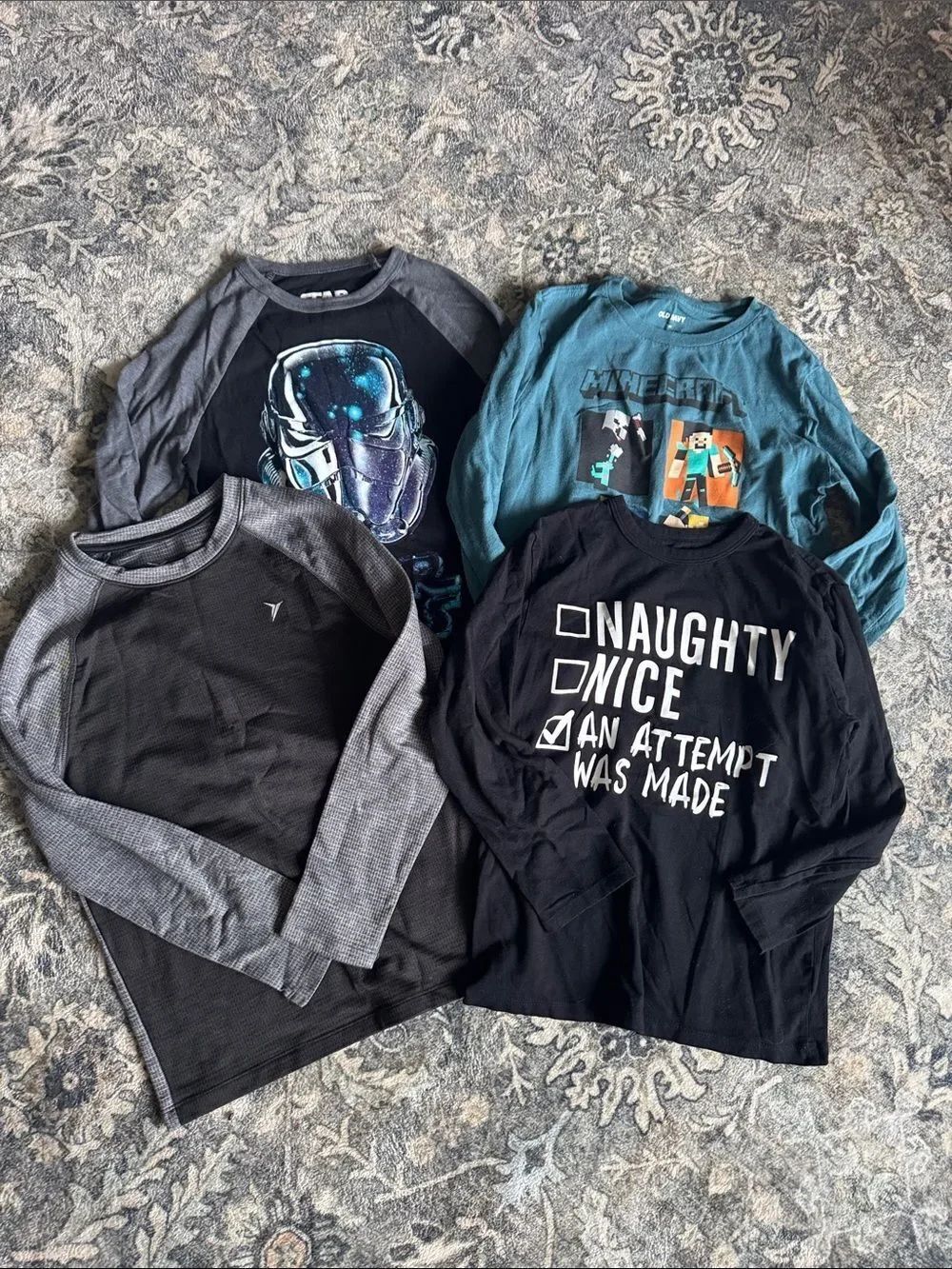 Bundle of 4 Boys Long Sleeve Tees